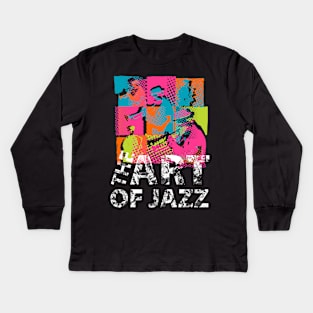 Modern Art Jazz Theme Kids Long Sleeve T-Shirt